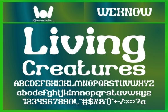 Living Creatures: A Prehistoric Font