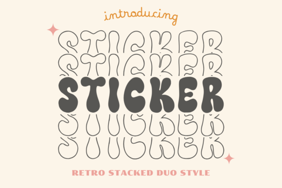 Revive Retro Design with Sticker Stacked Font