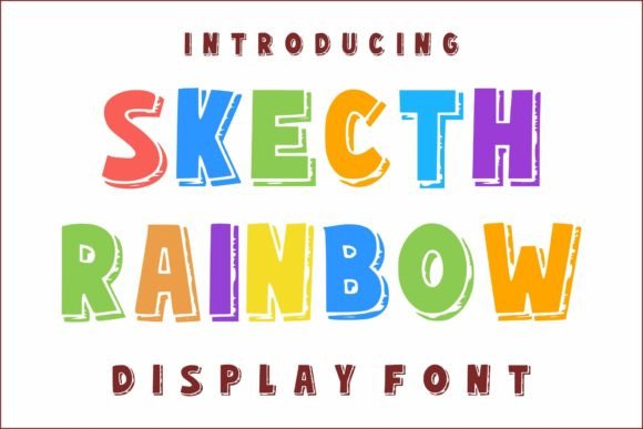 Skecth Rainbow: A Playful Display Font for Creative Projects